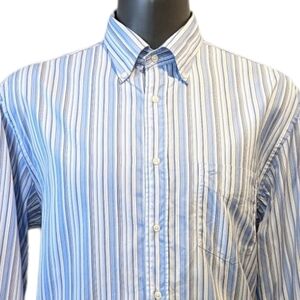 PAUL & Shark blue striped button down shirt sz 44